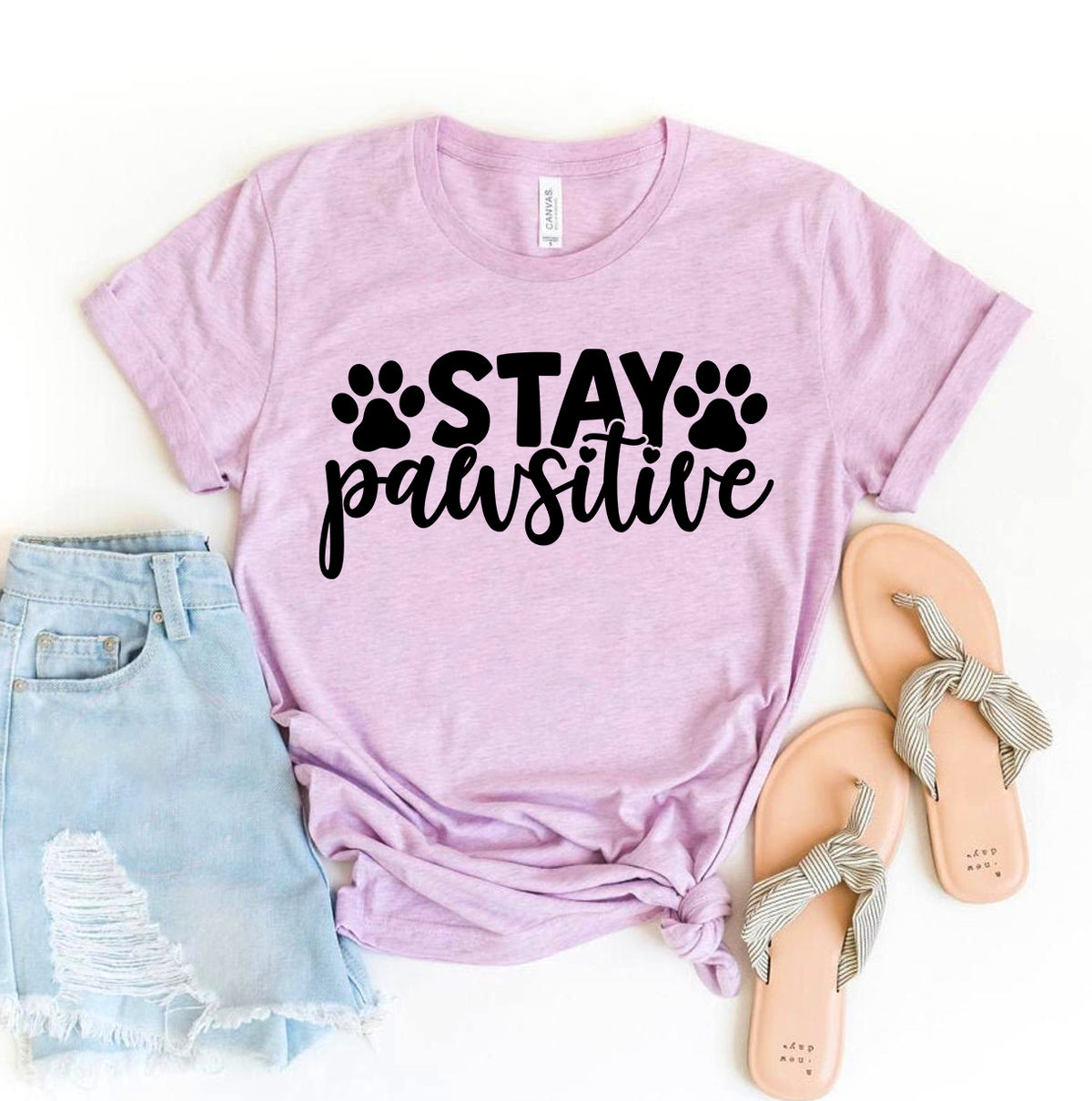 Stay Pawsitive T-shirt by Agate