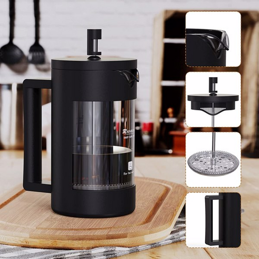 Lilac Milo mini French press coffee maker, view 2