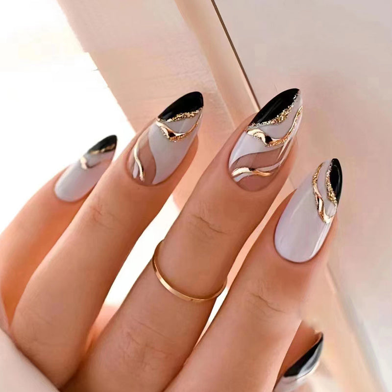 Press On Nails Kit with Glue and gel stickers Reusable Tips by Plum Charlie