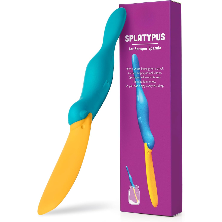 Fun Silicone Jar Spatula for Scooping & Scraping by Red Tethys