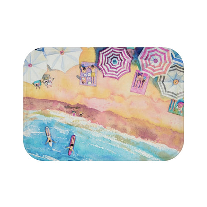 Colorful Day at the Beach Bath Mat Home Accents by Yellow Pandora