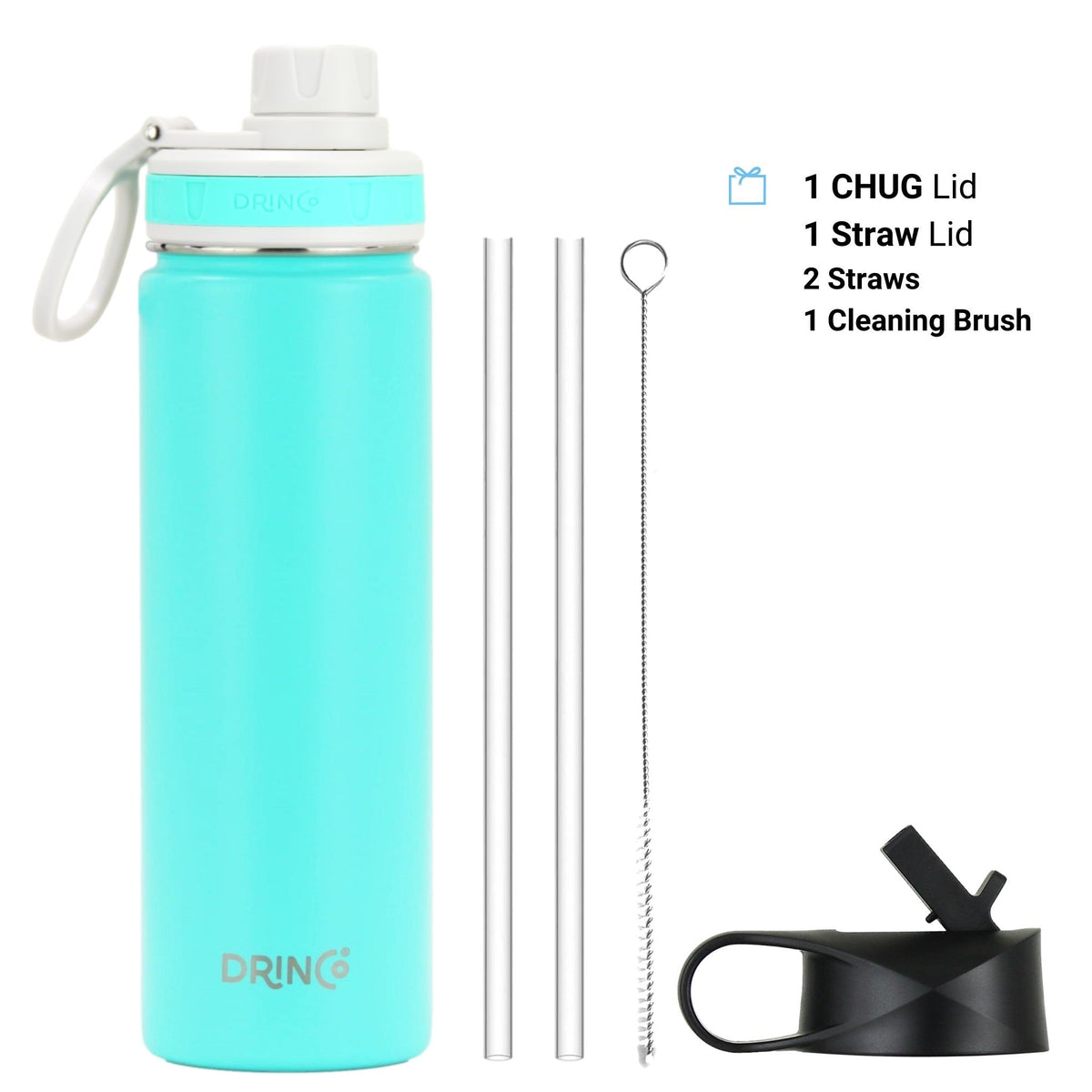 DRINCO® 22oz Stainless Steel Sport Water Bottle - Teal by Orchid Lavender