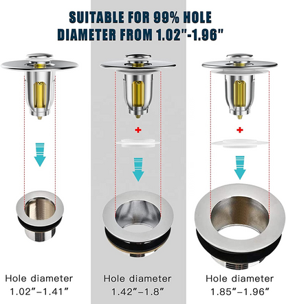 UNIVERSAL WASH BASIN BOUNCE DRAIN FILTER by Teal Simba