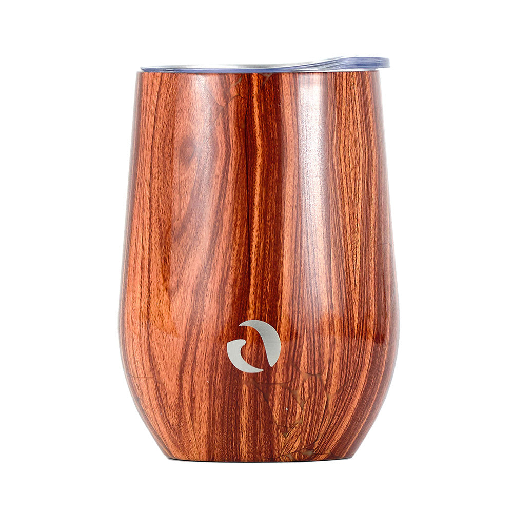 DRINCO® 12oz Insulated Wine Tumbler Glass (Woodland) by Orchid Lavender