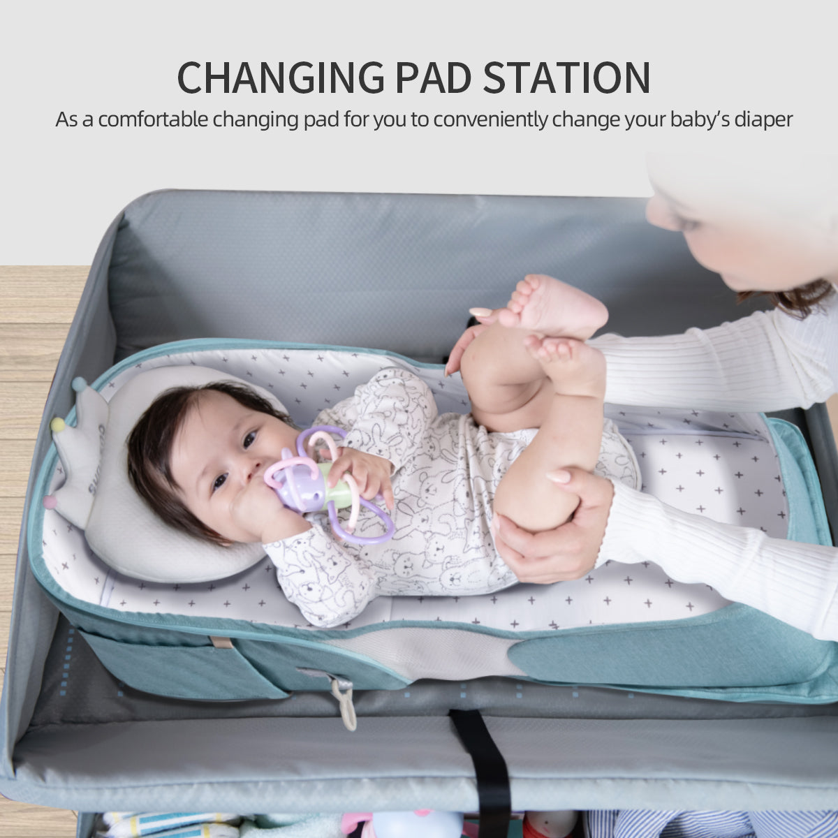 Portable Diaper Bag Backpack by Maroon Chronos