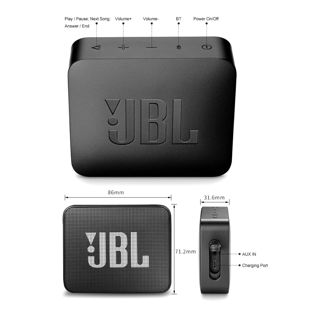JBL GO 2 Wireless Bluetooth Speaker IPX7 Waterproof With Mic by Teal Simba