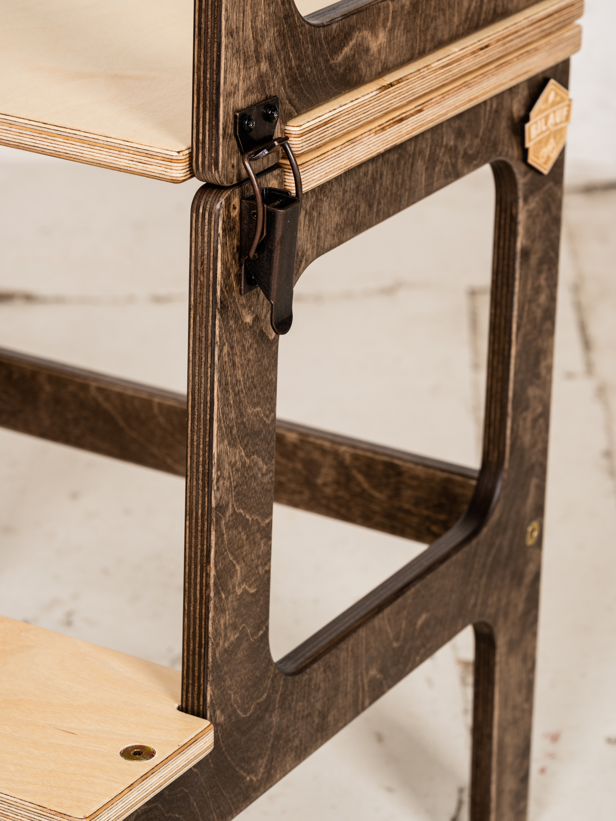 Bilauf brown 2-in-1 foldable kitchen helper stool and table, view 4