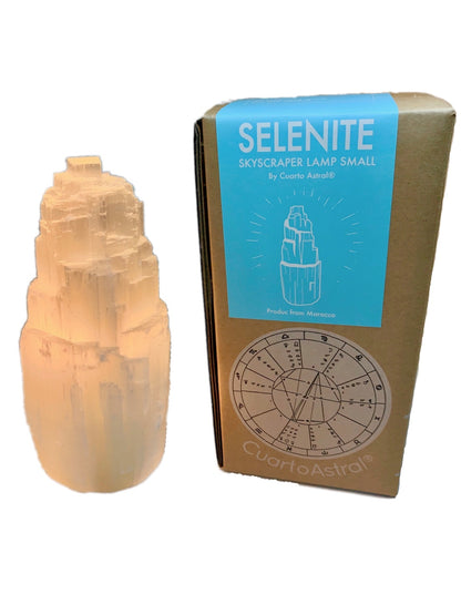 Selenite Skyscraper Lamp Small Prime by Teal Lily