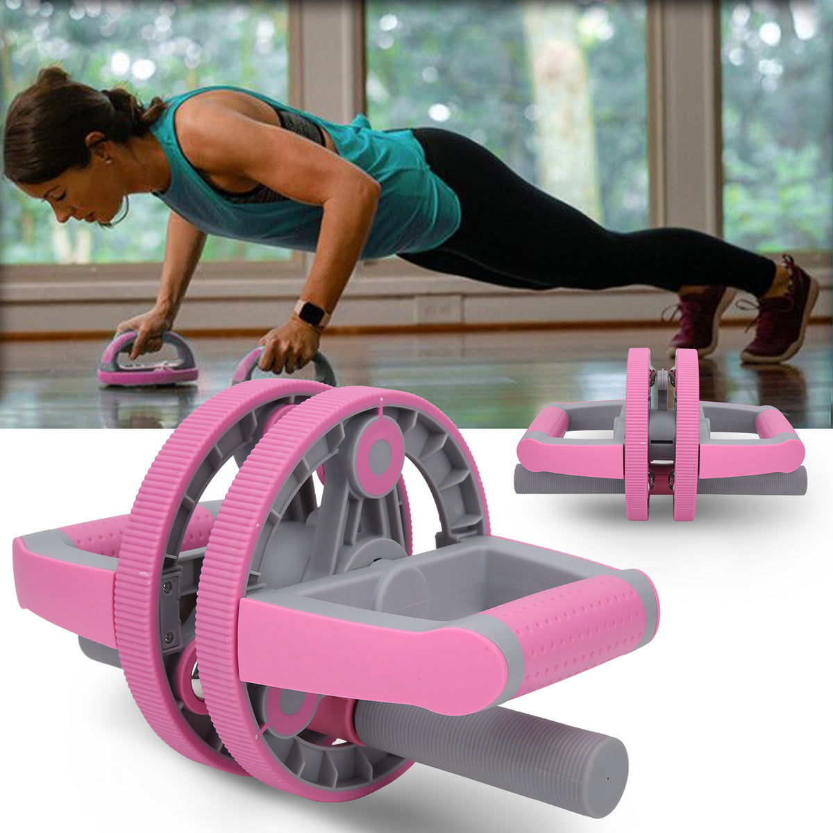 Multifunctional Abdominal Wheel Pull Strap Gym Fitness Training Set by Copper Hecuba