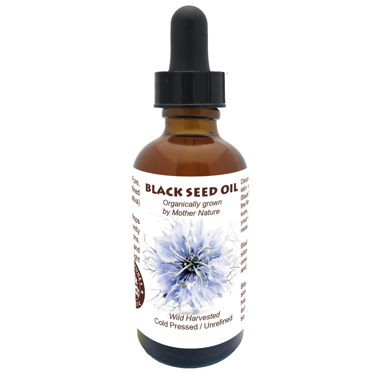 Black Seed Oil (organic, cold pressed, unrefined) by Yellow Poppy