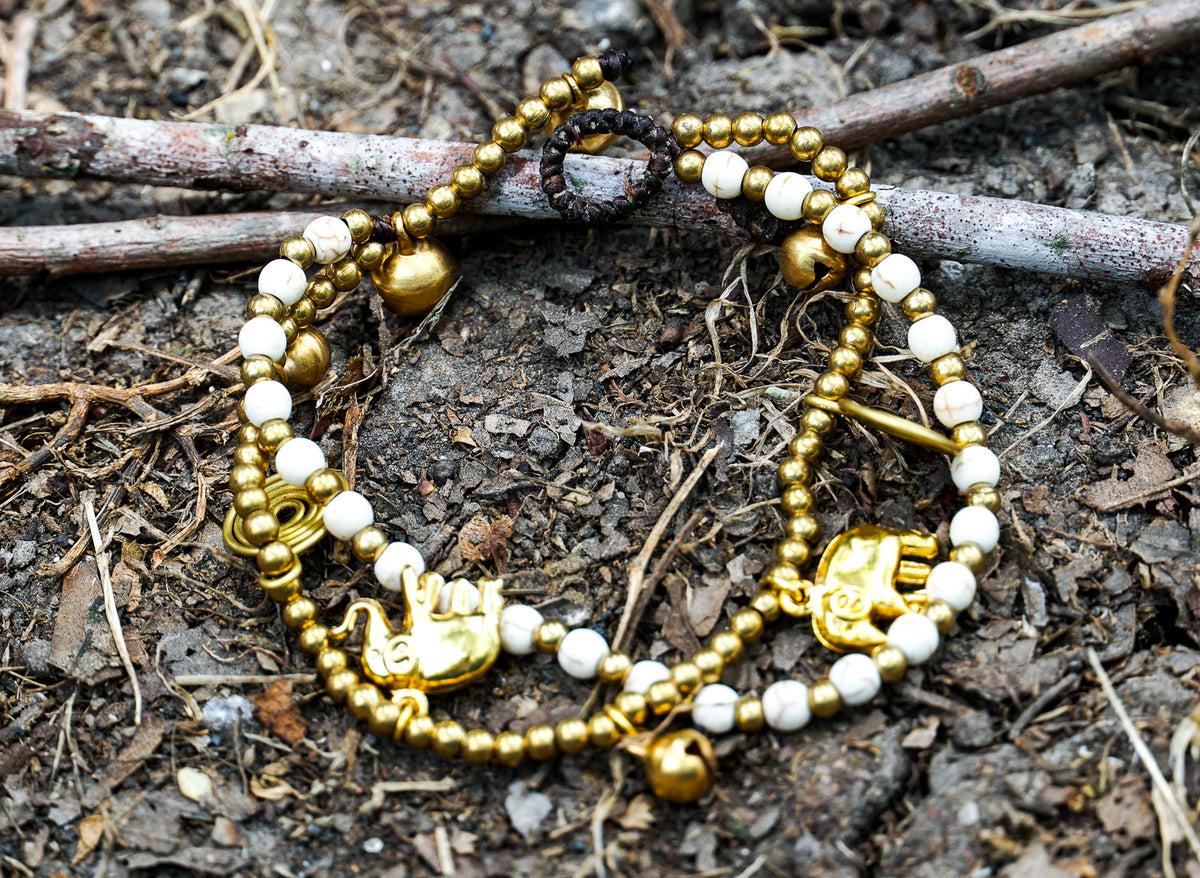 Boho Brass Elephant Bracelets by Tan Smokey