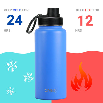 DRINCO® 32oz Stainless Steel Water Bottle - Royal Blue by Orchid Lavender