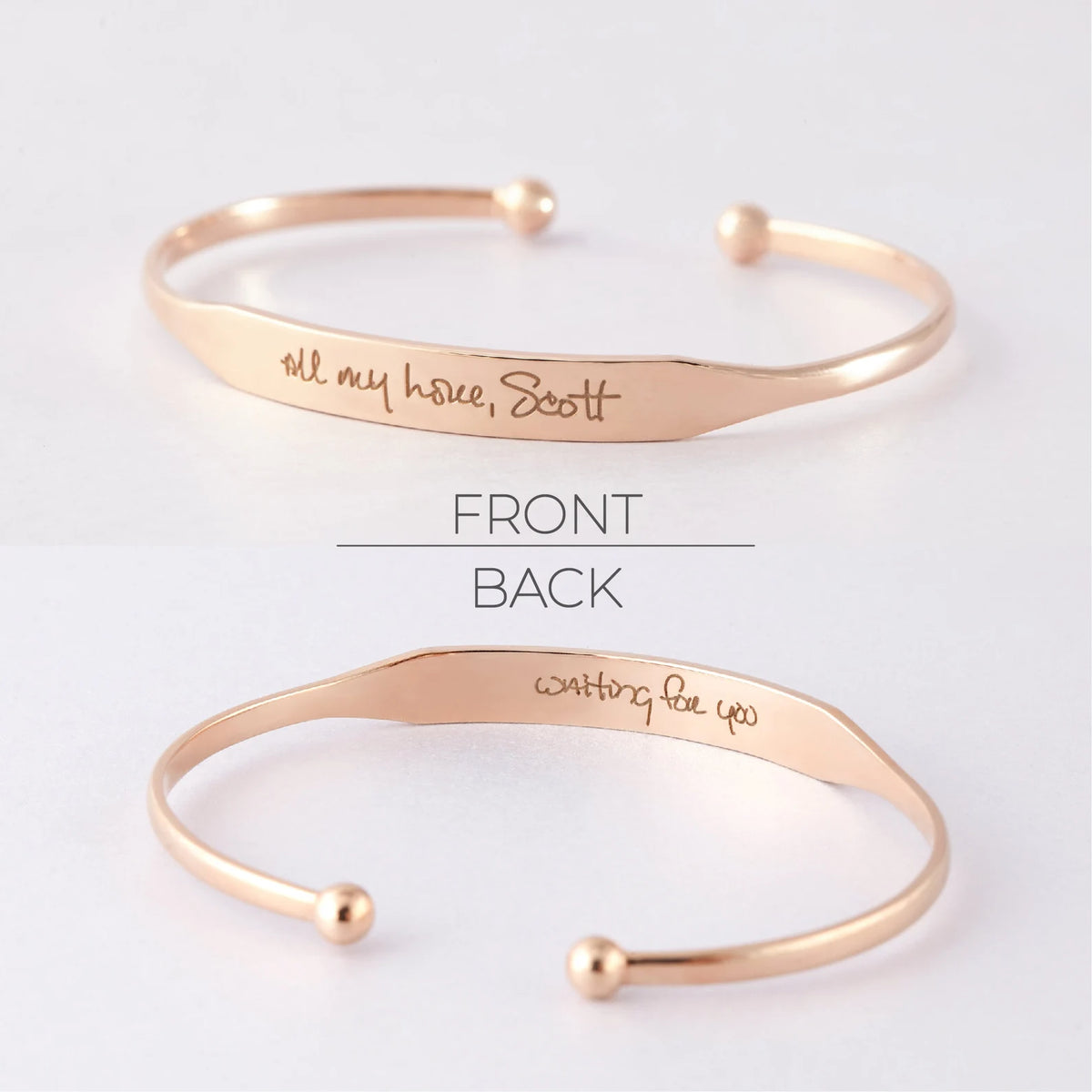 Handwritten Cuff Bracelet by Green Millie