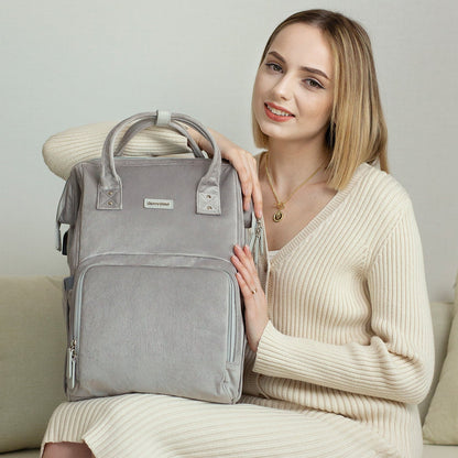 Luxurious Velvet Diaper Backpack by Maroon Chronos