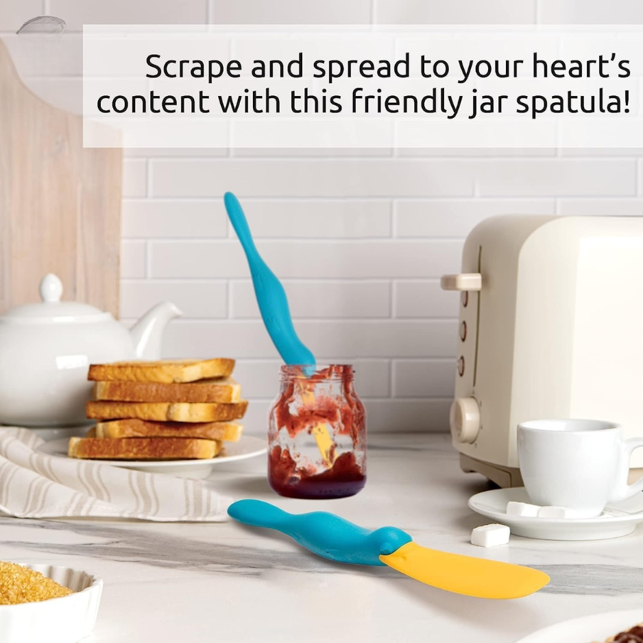 Fun Silicone Jar Spatula for Scooping & Scraping by Red Tethys