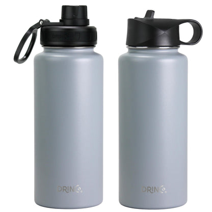 DRINCO® 32oz Stainless Steel Water Bottle - Asphalt Gray by Orchid Lavender