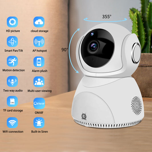 HD 1080P Camera 360° Panoramic PTZ Wireless Wifi Camera by Teal Simba