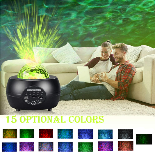 LED Night Light Starry Sky Projector with Bluetooth Wireless Speaker by Teal Simba