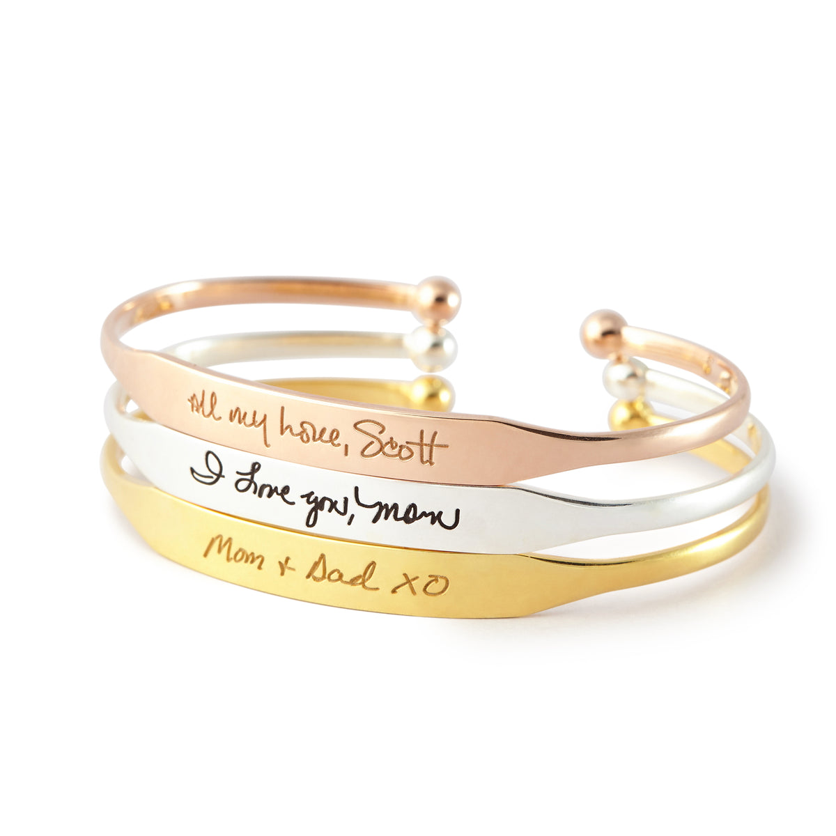 Handwritten Cuff Bracelet by Green Millie