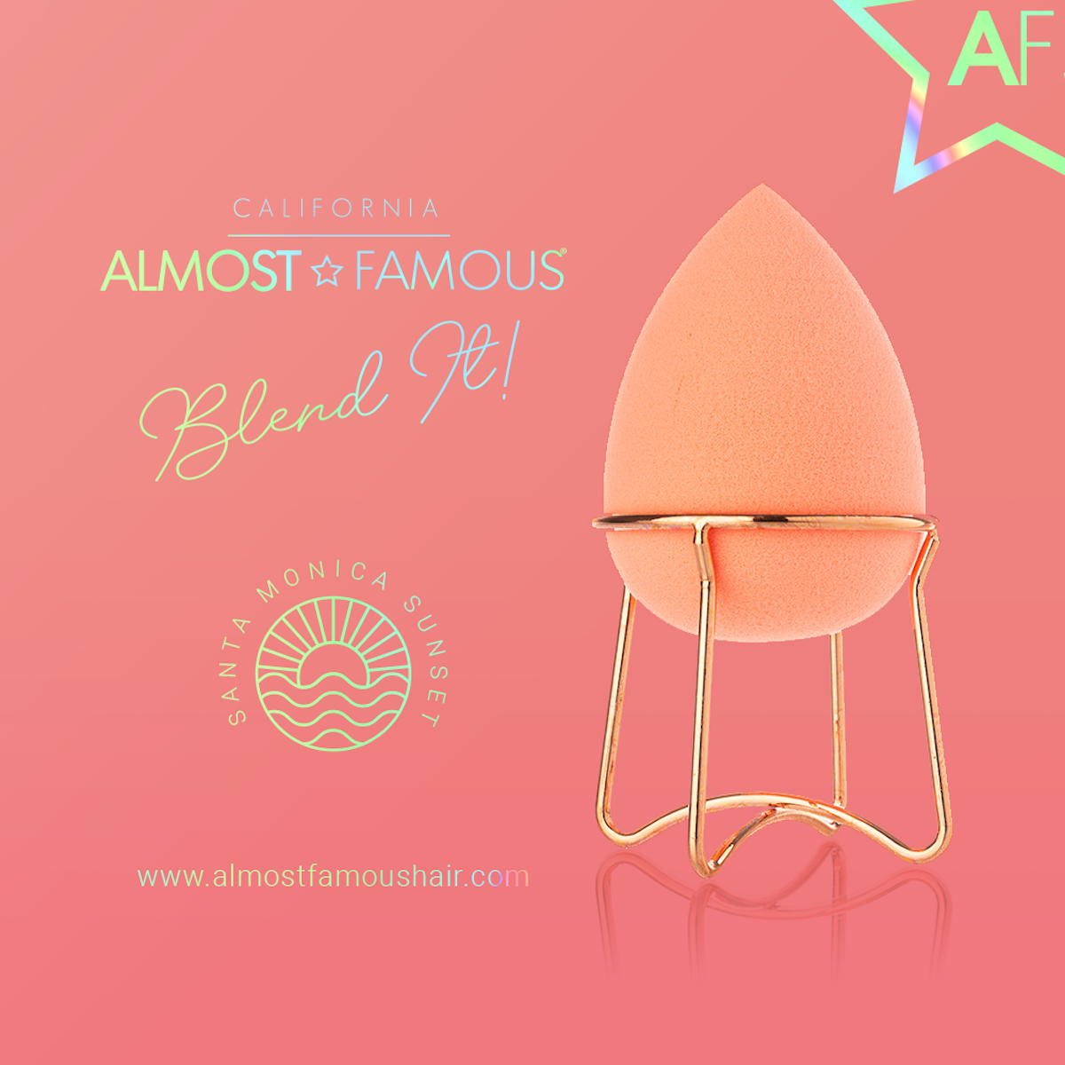 Almost Famous Makeup Blender with Rose Gold Stand, image 2