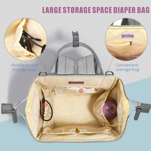 Quilted Diaper Baby Backpack by Maroon Chronos