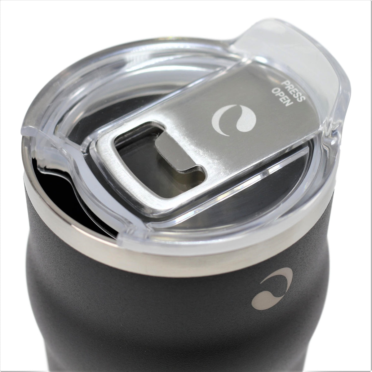 DRINCO 20oz Insulated Tumbler Beer Mug-Bottle Opener THOR-(Jet Black) by Orchid Lavender