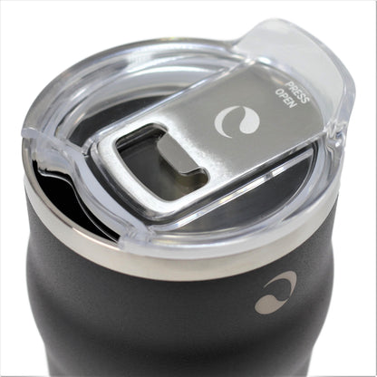 DRINCO 20oz Insulated Tumbler Beer Mug-Bottle Opener THOR-(Jet Black) by Orchid Lavender