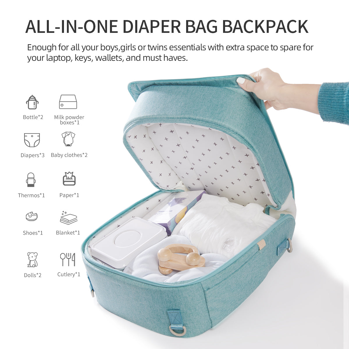 Portable Diaper Bag Backpack by Maroon Chronos