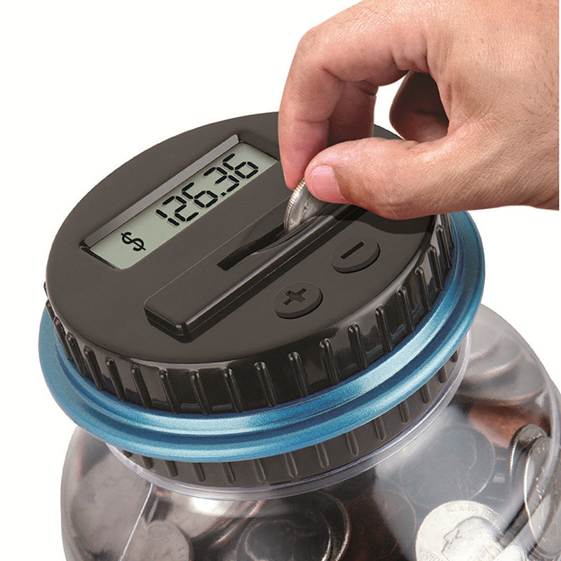 Digital Coin Counting Money Saving Box LCD Display by Teal Simba