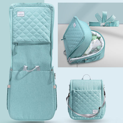 Portable Baby Diaper Bag Backpack with Changing Pad by Maroon Chronos