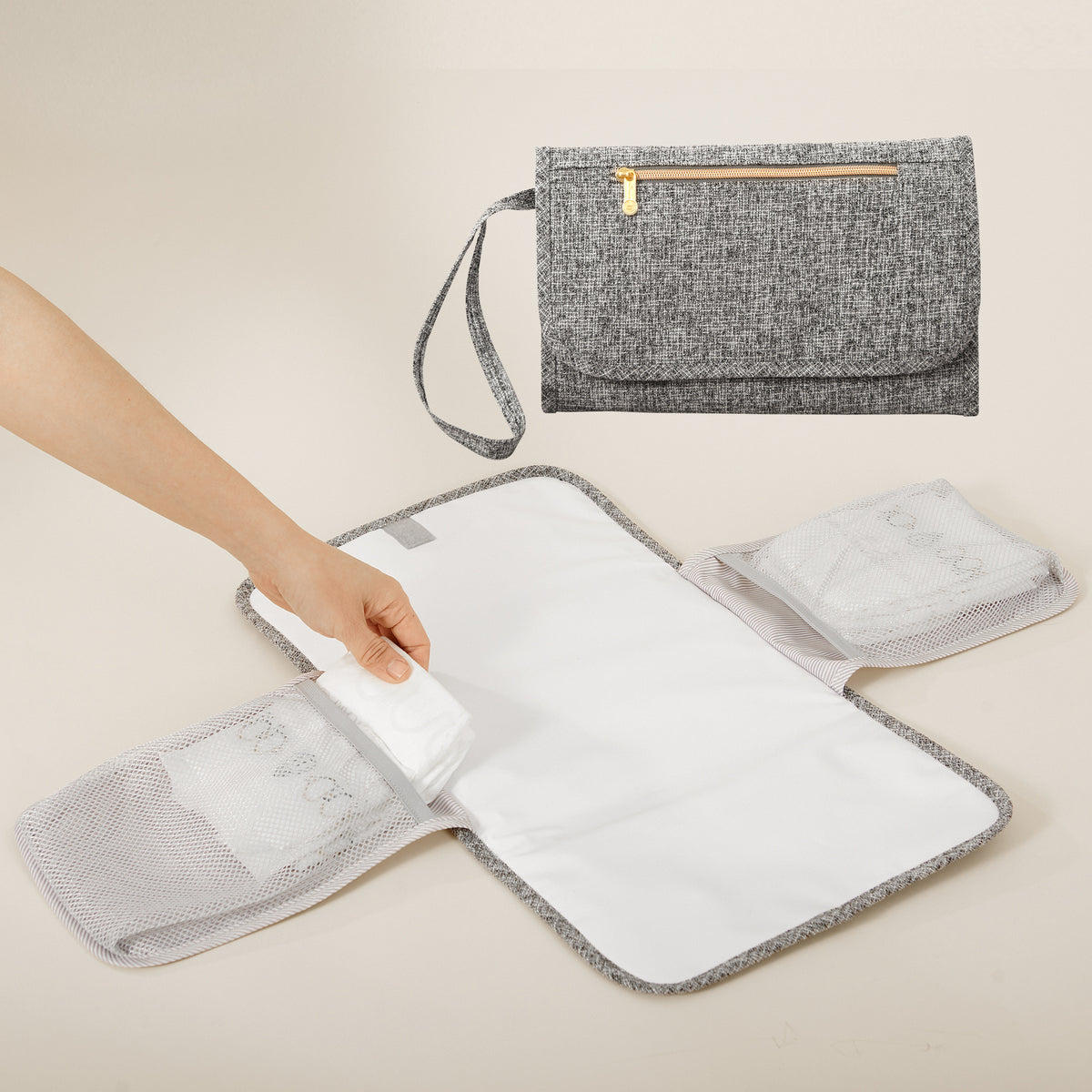 Foldable Backpack Diaper Bag by Maroon Chronos