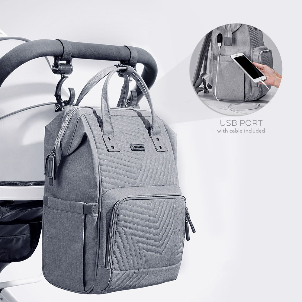 Quilted Diaper Baby Backpack by Maroon Chronos