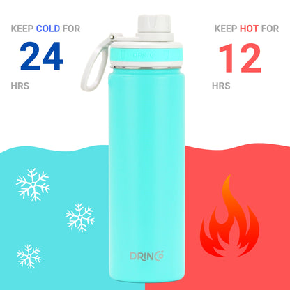 DRINCO® 22oz Stainless Steel Sport Water Bottle - Teal by Orchid Lavender