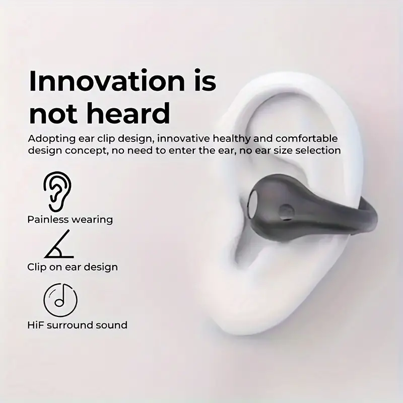 Open Ear Clip Wireless Earplugs Bluetooth TWS by Lilac Milo