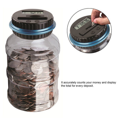 Digital Coin Counting Money Saving Box LCD Display by Teal Simba