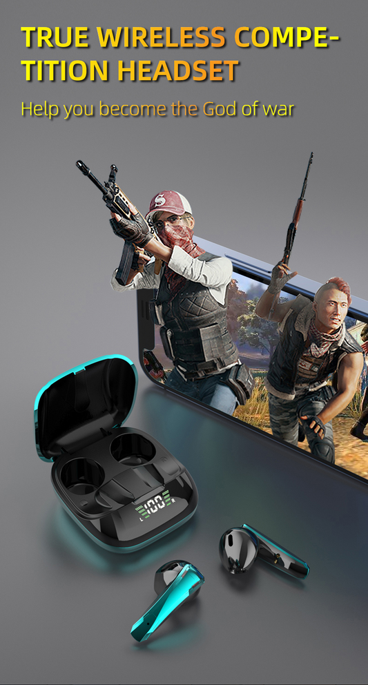 Wireless TWS Gaming Bluetooth 5.0 Earphones With Microphone by Lilac Milo