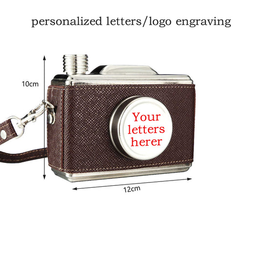 Camera Flask Personalized Flask by Fuchsia Molly