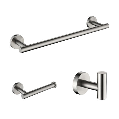 3-piece 304 stainless steel bathroom hardware set by Teal Simba, view 3