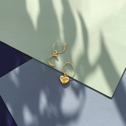 Crystal Moon Earrings by Yellow Athena