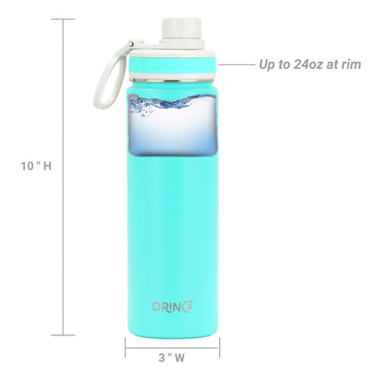 DRINCO® 22oz Stainless Steel Sport Water Bottle - Teal by Orchid Lavender