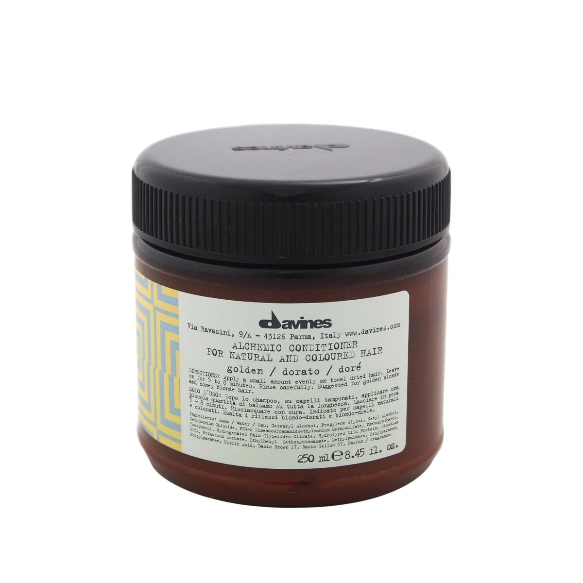 Davines Alchemic Golden Hair Cream 250ml - Nourishing & Moisturizing for Dry Damaged HairHair MaskTorqelo.com