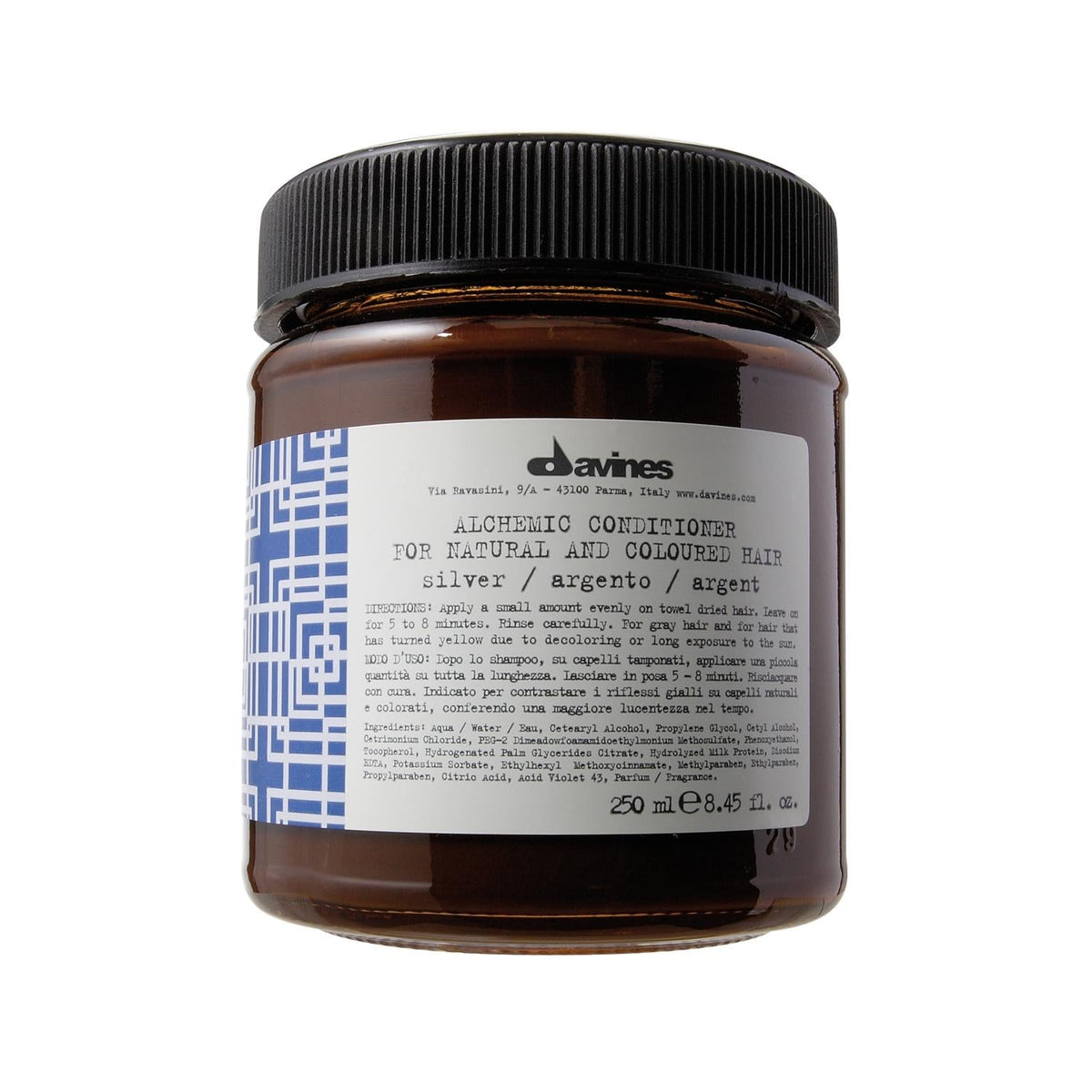 Davines Alchemic Silver Hair Cream 250ml - Professional Toned Hair Care for Colored HairShampooTorqelo.com
