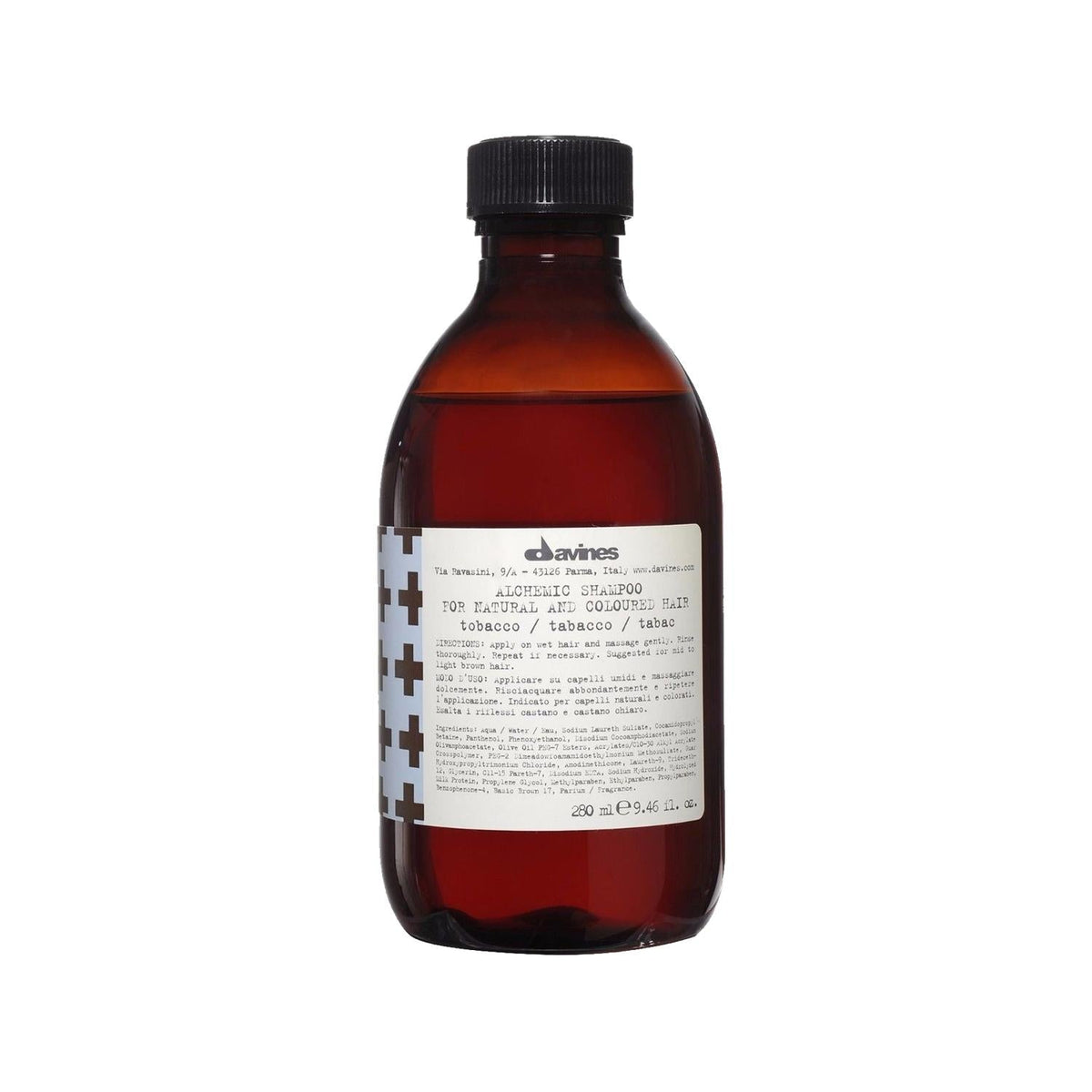 Davines Alchemic Tobacco Shampoo for Brown Hair - 9.49 fl oz, Sulfate-Free, Premium Hair CareShampooTorqelo.com