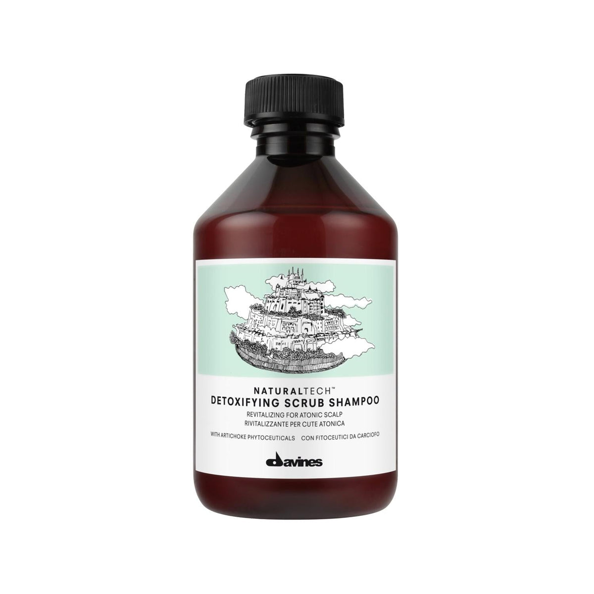 Davines Detoxifying Scrub Shampoo - Natural Detoxifying Hair Care for Scalp Health - 8.45 fl ozShampooTorqelo.com