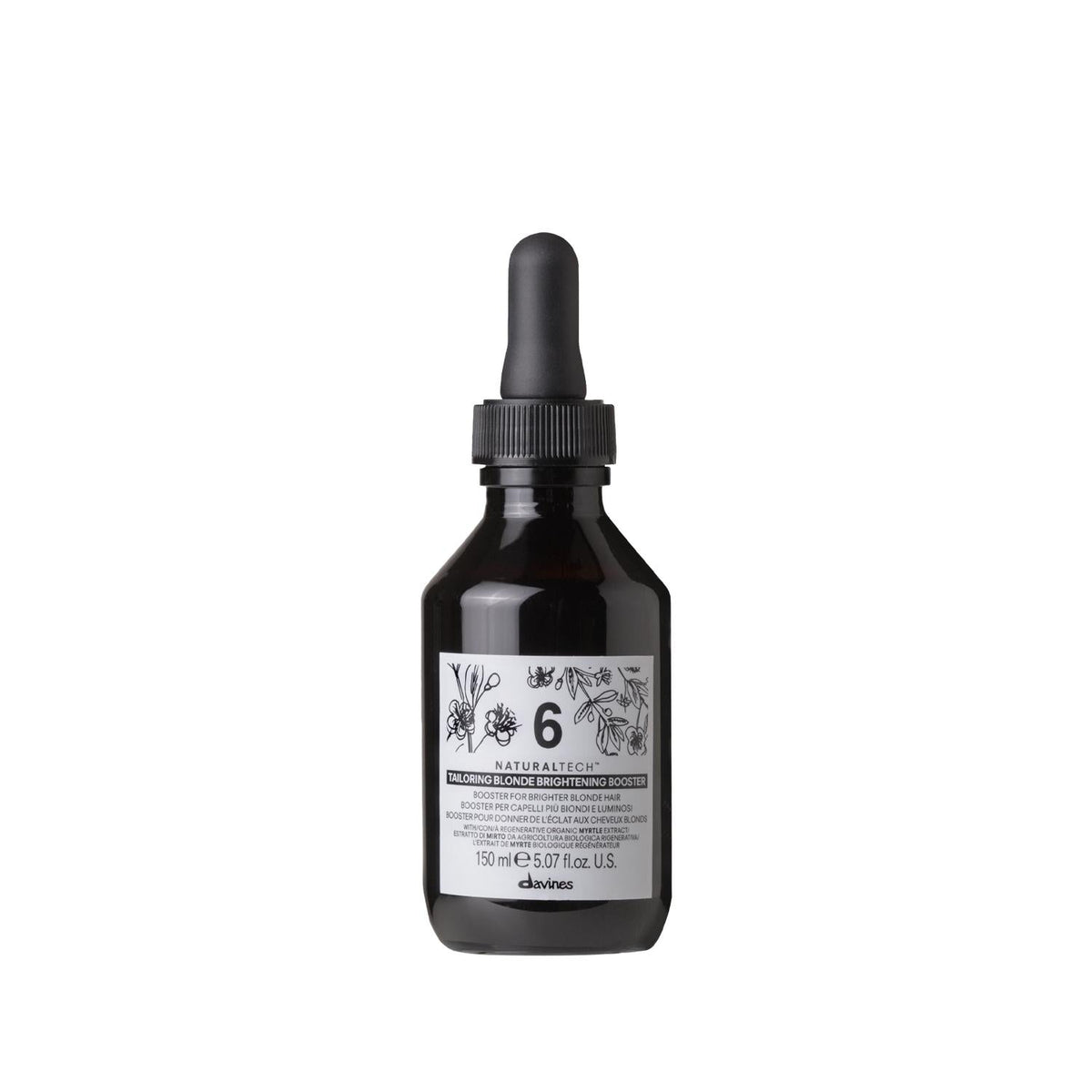 Davines NaturalTech Tailoring Booster 6 Blonde Brightening - Natural Hair Care for Blonde Hair EnhancementSerumTorqelo.com