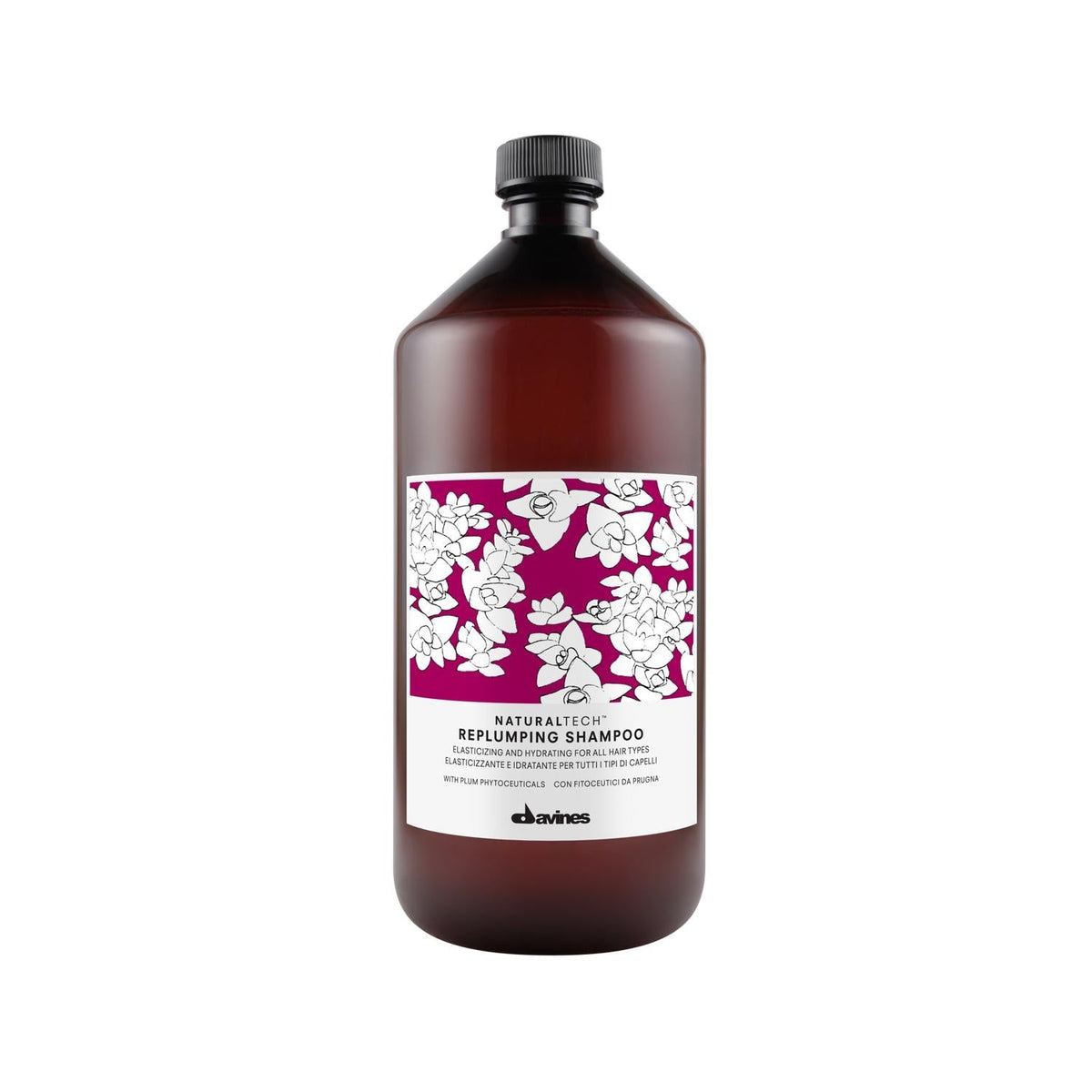 Davines Replumping Moisturizing Shampoo - 1000ml Hydrating Hair Care for Dry, Damaged Hair - Elasticity Enhancing, Sulfate-Free FormulaShampooTorqelo.com