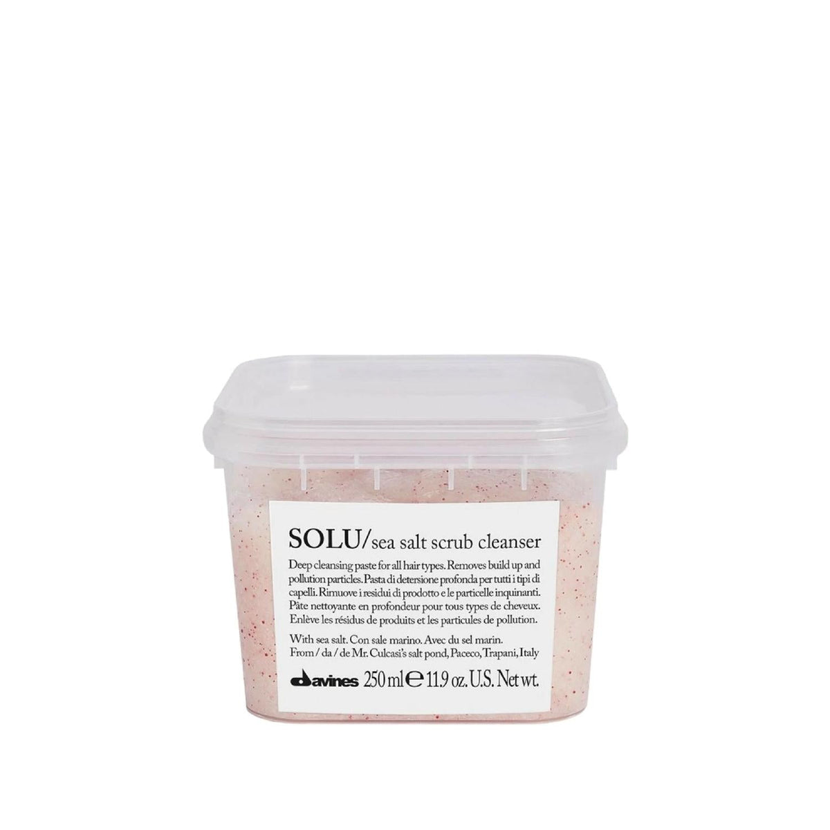 Davines Solu Sea Salt Scrub - Natural Body Exfoliant & Cleanser for Smoother Skin, 8.45 fl ozCleanserTorqelo.com
