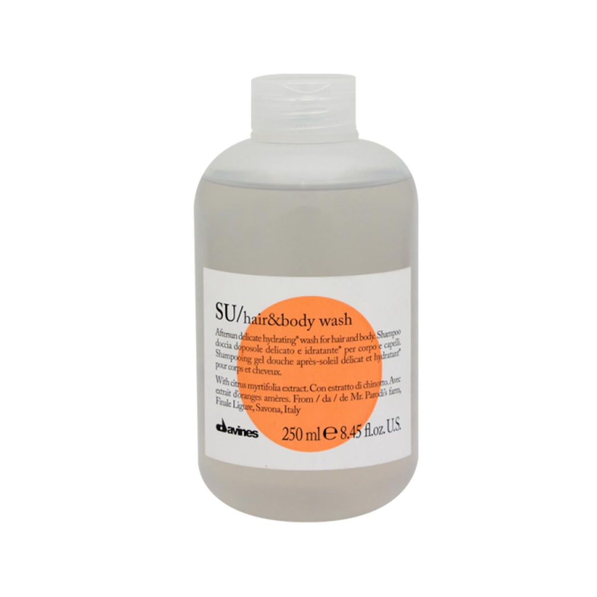 Davines SU After Sun Shampoo - 8.45 fl oz, Gentle Hair and Body Cleanser for Post Sun CareShampooTorqelo.com