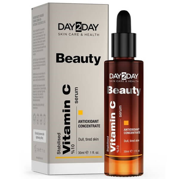 Day2Day Beauty Stabilized Vitamin C 10% Serum for Brightening 30 ml by Beauty Care Bag