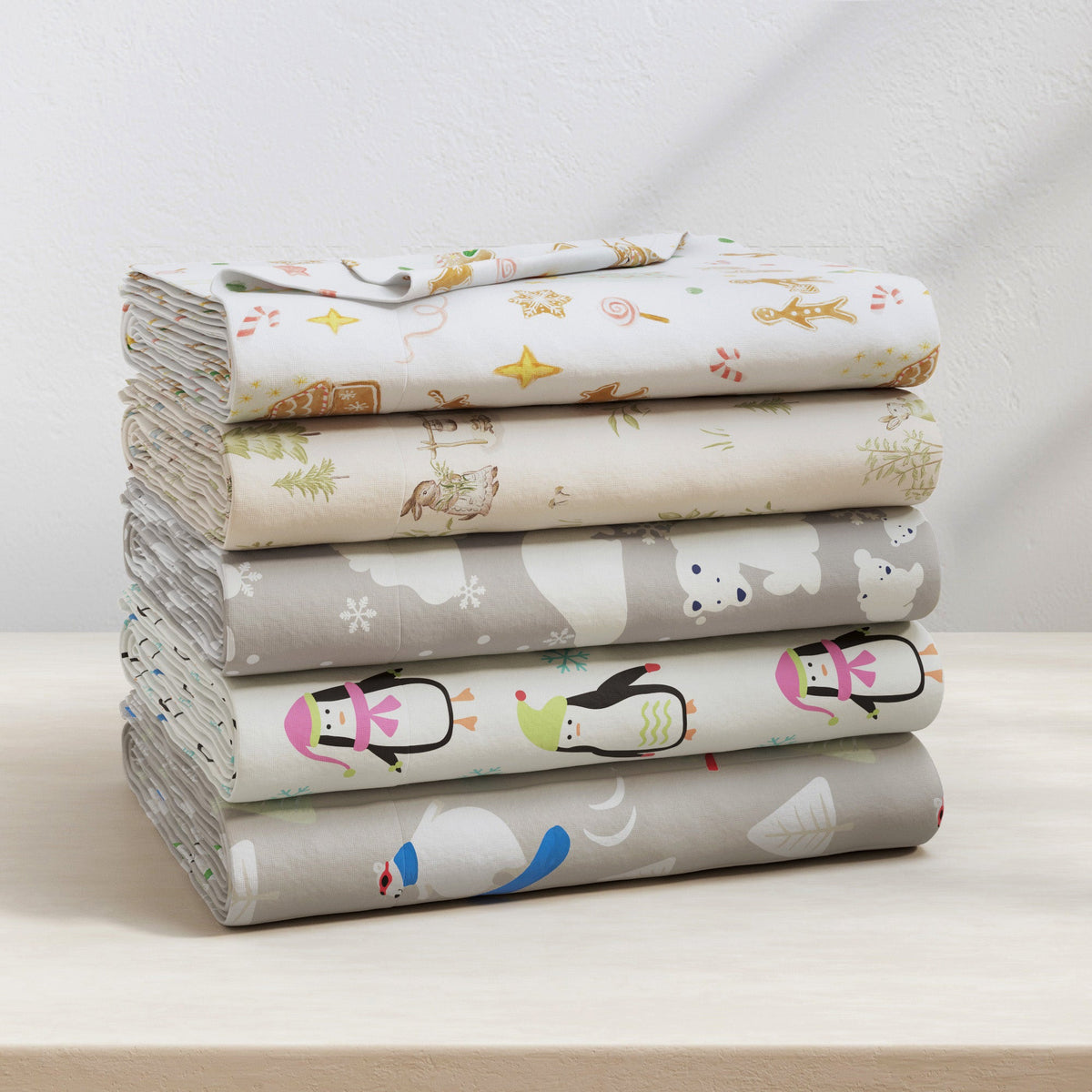 Turkish Cotton Flannel Sheet Set - Kids' Christmas Collection by Great Bay Home